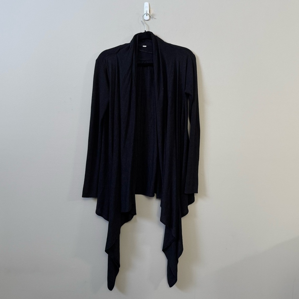 lululemon athletica Black Draped Open-Front Cardigan